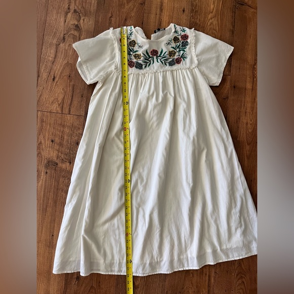 Roolee Dress off White Embroidered Floral Small cottagecore tunic praire - Picture 11 of 12